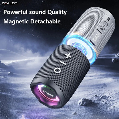 ZEALOT-M5 Magnetic Bluetooth Speaker, 2-in-1 Portable Mini Speaker with Power Bank, Macaron Colors, Dual Channel