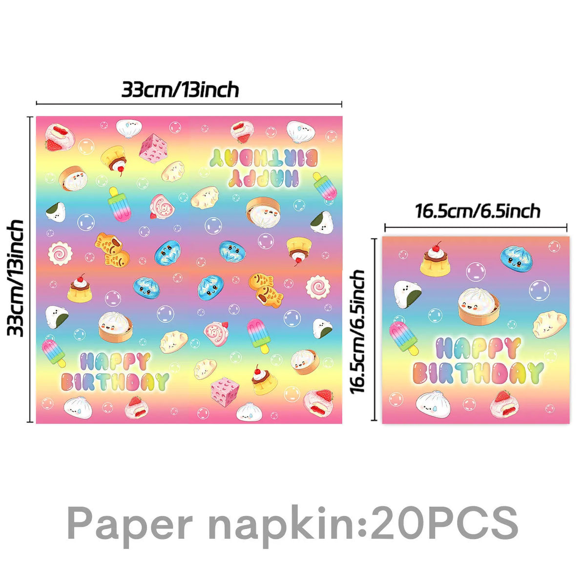 Squishy Bao Bun Themed Birthday Party Decorations Set Tableware Paper Plates Cups Cute Squishy Gift Bags Balloon Banner Supplies