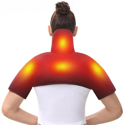 Heated Shoulder Back Massager 3 Massage Heating Functions Fits Shoulders Neck Back Relieves Cervical Soreness Muscle Strains