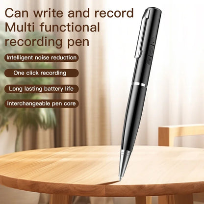 Lenovo New 128GB AI Digital Voice Recorder Pen, Smart Noise Reduction Audio Recorder with Playback & Charging, Writing Pen Style
