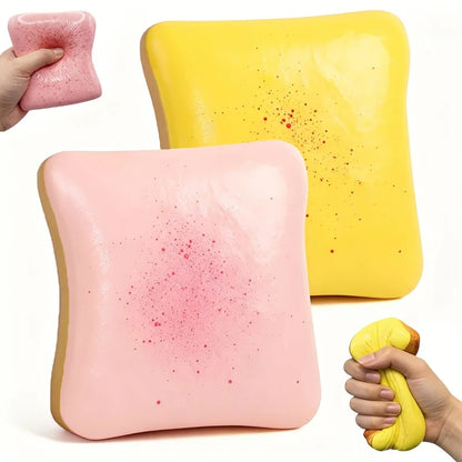 Toast Squishy Toy Slow Rising Bread Squeeze Fidget Toy Soft Stress Relief Decompression Toy Anxiety Relief Gift for Kids Adults