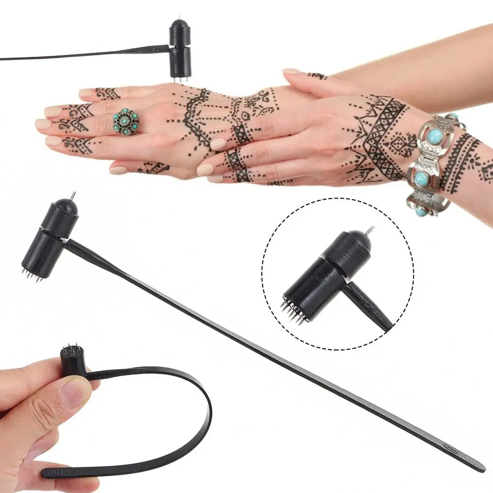 1PC 7 Star Needle Plum Blossom Dermal Hammer For Beauty Salons New Design Needle Massage Home Use Portable Needle Hammer