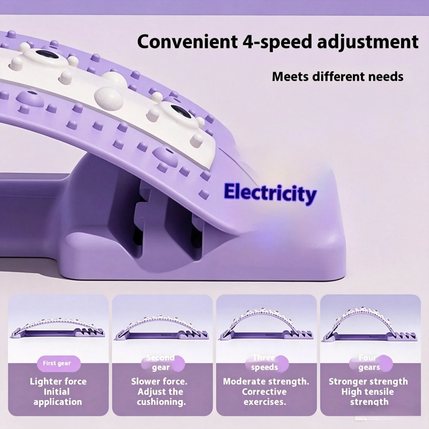 Back Stretcher Adjustable Height Massager for Waist Neck Fitness Lumbar Cervical Spine Cervical Spine Support Massager Equipment