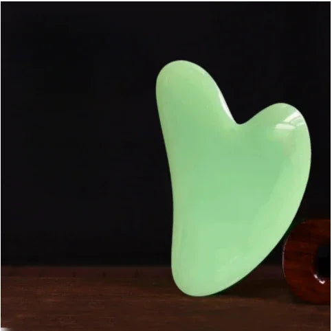 Heart Guasha Stone Face Rose Quartz Jade Massage Tool Chin Nose Lifting Firming Scraping Board Massage Facial Health Care Skin