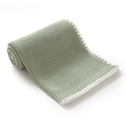 Personalized Name Breathable Baby Blanket Boys Girls Swaddle Wraps Newborn Nap Blankets Knitted Acrylic Infant Security Blankets