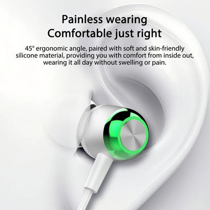 EARDECO TypeC/3.5mm Wired Headphones with Mic Volume Control Music Headset with Bass Phone Earphones for Samsung Huawei Xiaomi
