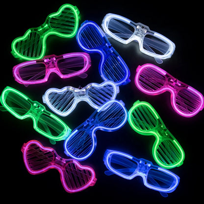 5/10/15/20/30 Pcs Led Neon Party Glasses Light Up Sunglasses Glow in the Dark Glasses for Kids Adults Party Supplies