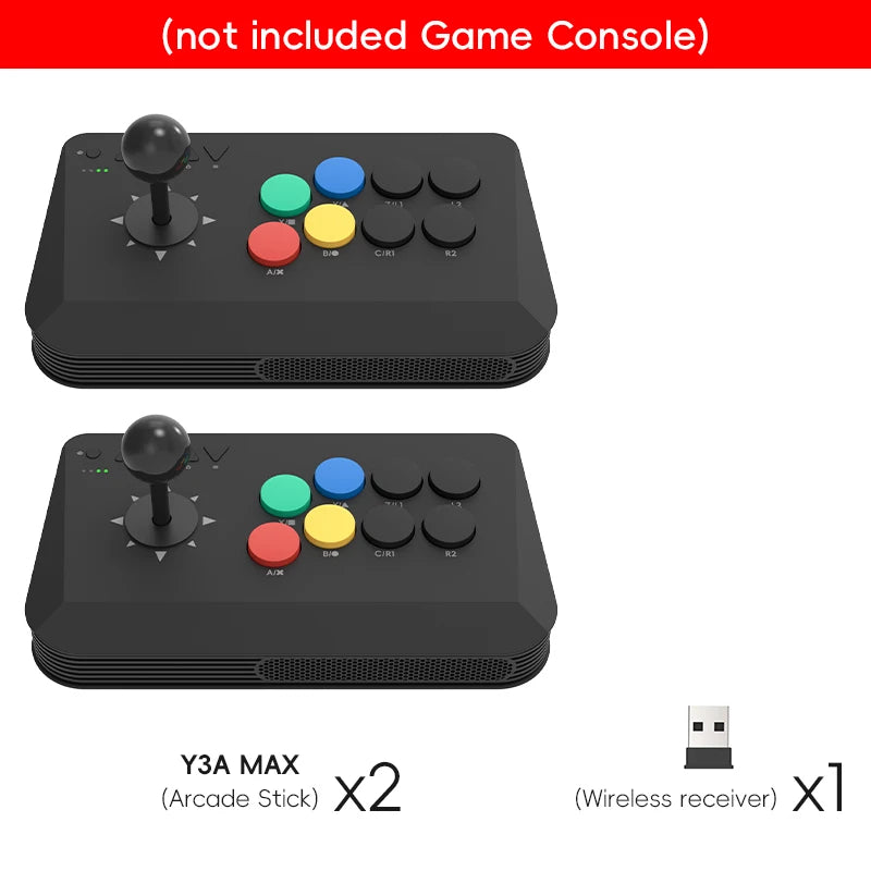 Wireless Y3A Max Arcade Stick Fight Joystick for PC TV Box Multi-System Universal Fighting Game Controller for M8 Retro Games