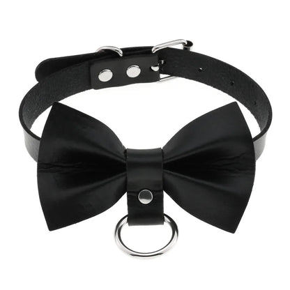 DIEZI Vintage Sweet Cool Hip Hop Rivet Choker Necklace Harajuku Gothic Club Black PU Leather Collar Torques Necklace Jewelry