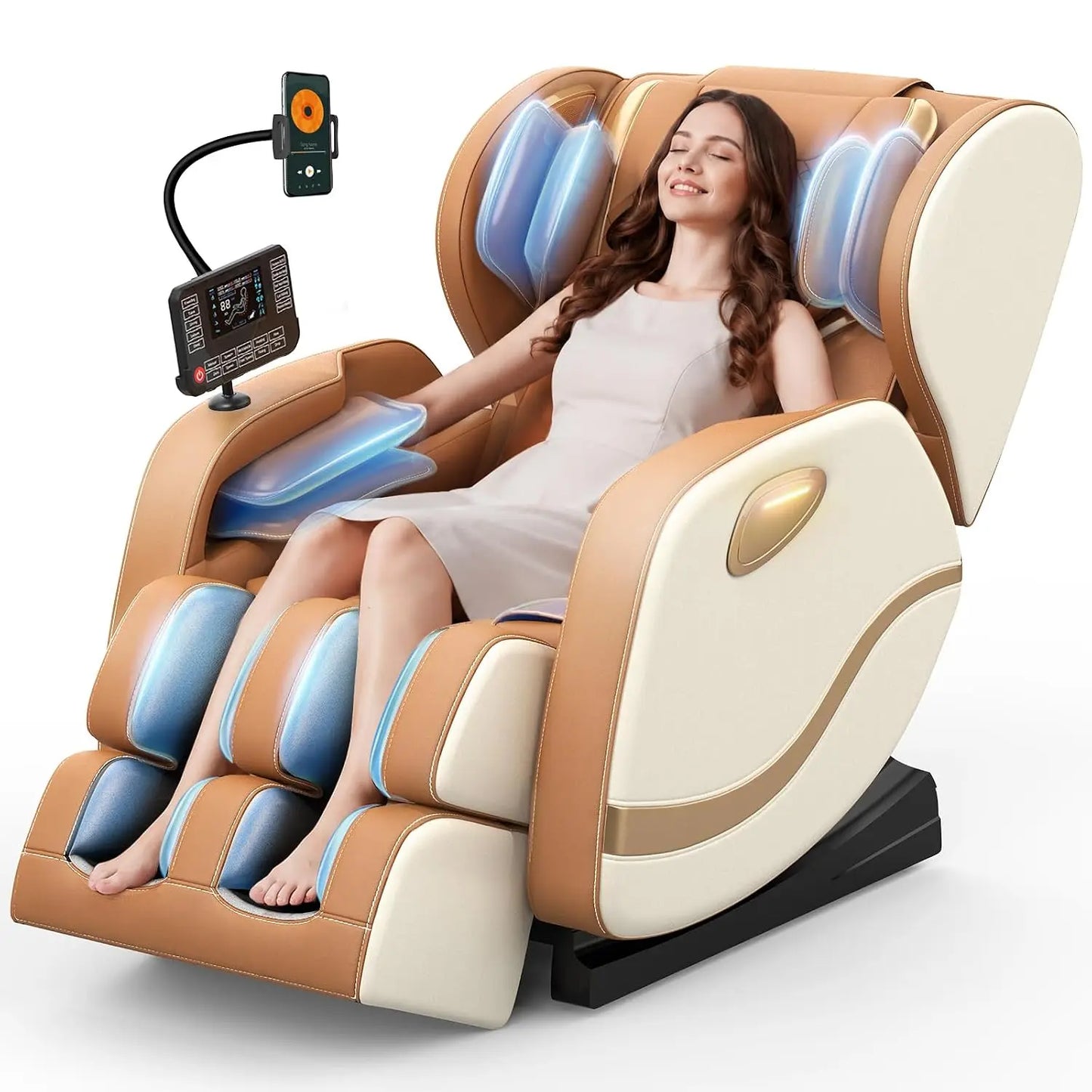 Track Massage Chair Full Body, Zero Gravity Recliner | 12 Fix Rollers, 8 Airbags, 15 Auto Programs, Foot, Custom