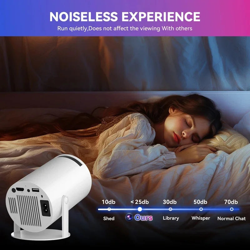 4K Mini Projector 10000 Lumens LED 1080P WiFi Bluetooth Ultra HD Portable Home Theater