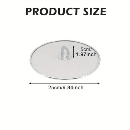 1/3Pcs Splatter Screen for Frying Pan Cooking, Stainless Steels Frying Pan Splatter Guard with Fold Flat Knob Cover Protector