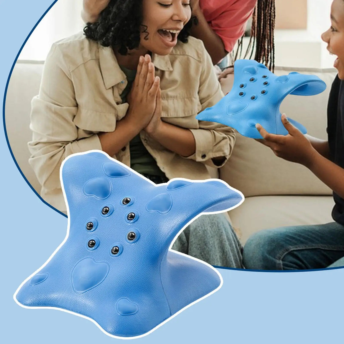 C-shaped Neck Stretcher Pillow Magnetic Pain Relief Shoulder Relaxer Spine Support Spine Correction Massage Pillow