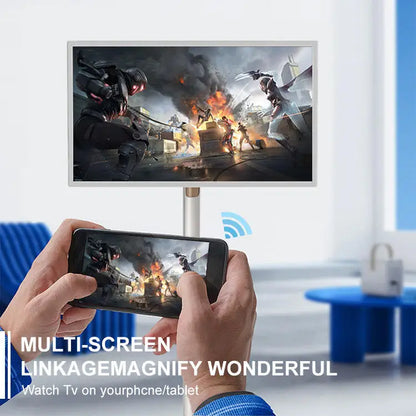 32 Inch Portable Smart TV Rotation Touch Screen Portable  Camera  Display Tablet PC Stand Wheels Television Rechargeable