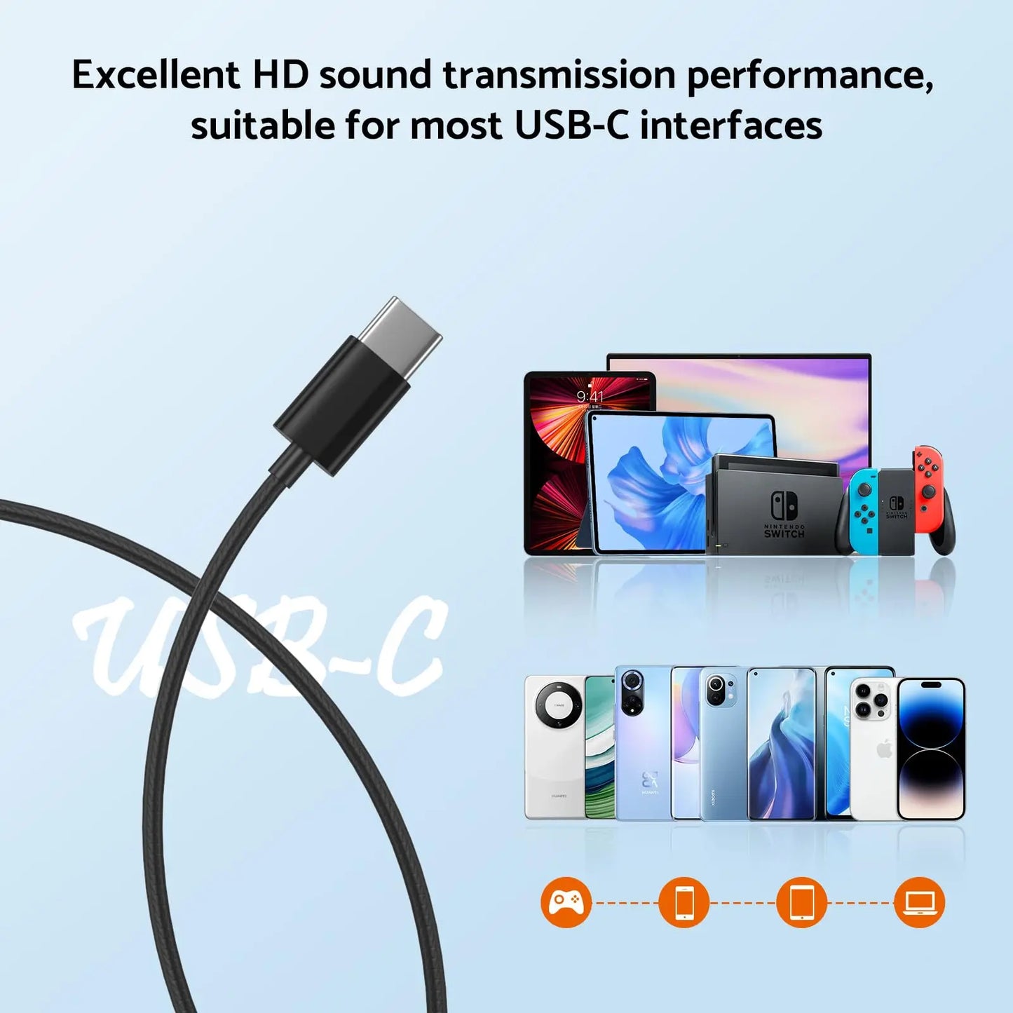 For Samsung Headphones USB Type C Earphones 3.5mm Headset With MIC Remote Control Earplugs For Galaxy S26 S25 S24 S23 S22 Ultra