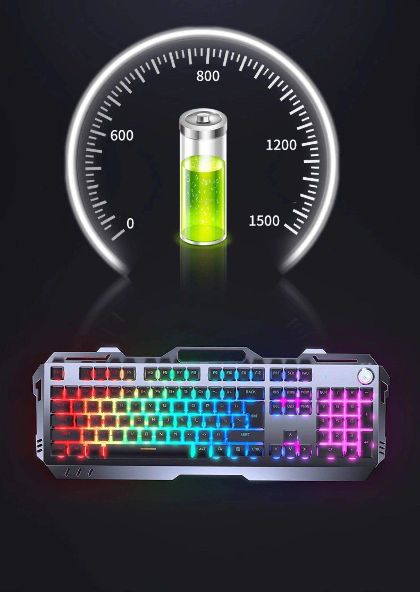 Qianxingzhe Wireless Keyboard Mouse Set Mechanical Feel Rechargeable Rgb Backlit Wrist Rest Multifunctional Knob Gaming For Pc
