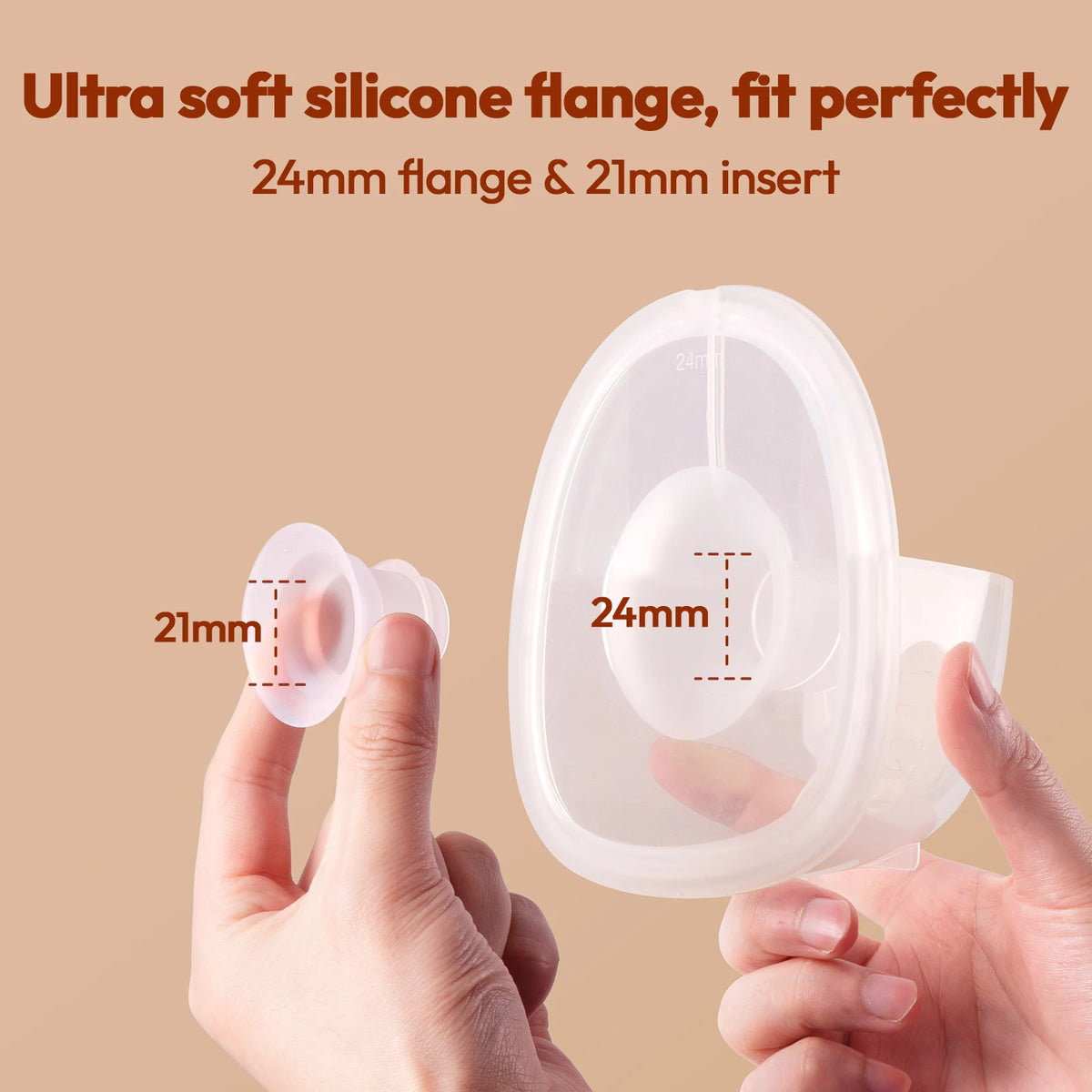 NCVI 2Pcs Pink Wearable Breast Pump Hands-Free 4 Modes 9 Levels Adjustable Suction LCD Display Low Noise 180min Battery 19-24mm Flanges BPA-Free Leakproof
