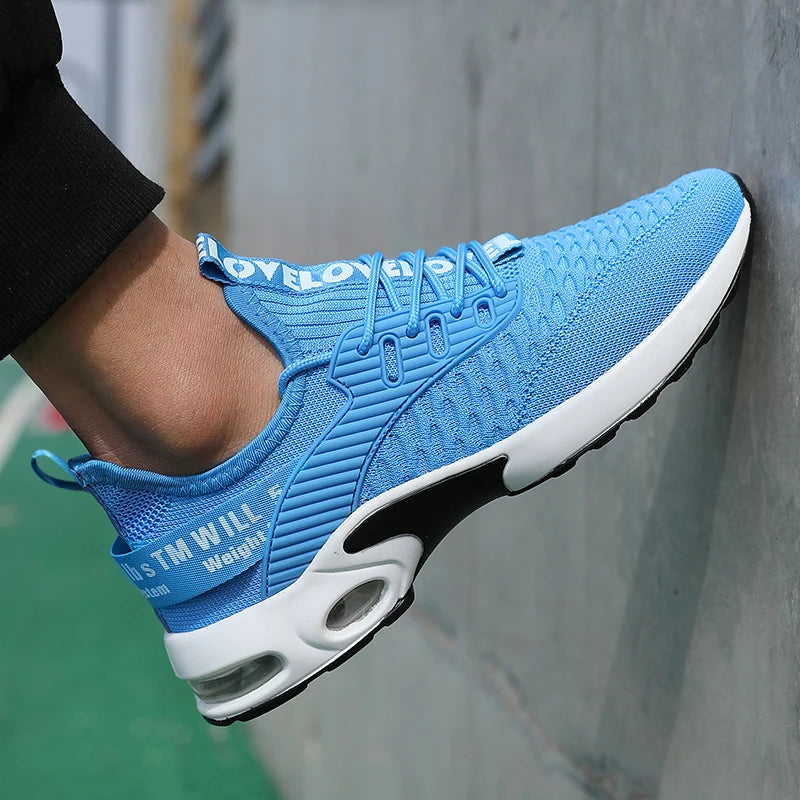 Men Thick Soled Sports Shoes with Fashionable Design Breathable Comfortable Shoes Outdoor Hiking Shoes Zapatillas Hombre De Segu