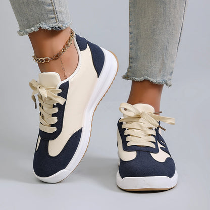 Spring new women's sports shoes, fashionable, breathable, lightweight, non-slip, wear-resistant, casual sports shoes, flat shoes