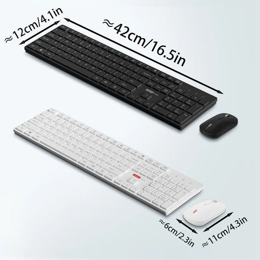 Lenovo Wired Mouse and Keyboard Set Classic Black Office Business Home Use Mouse 104Keys Silent Quiet Keyboard Combo for Laptop