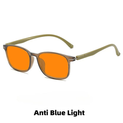 Fashionable Color Blocking Night Vision Blue Light Blocking Glasses Orange or Red Lenses for Computer Gaming Protective Eyewear