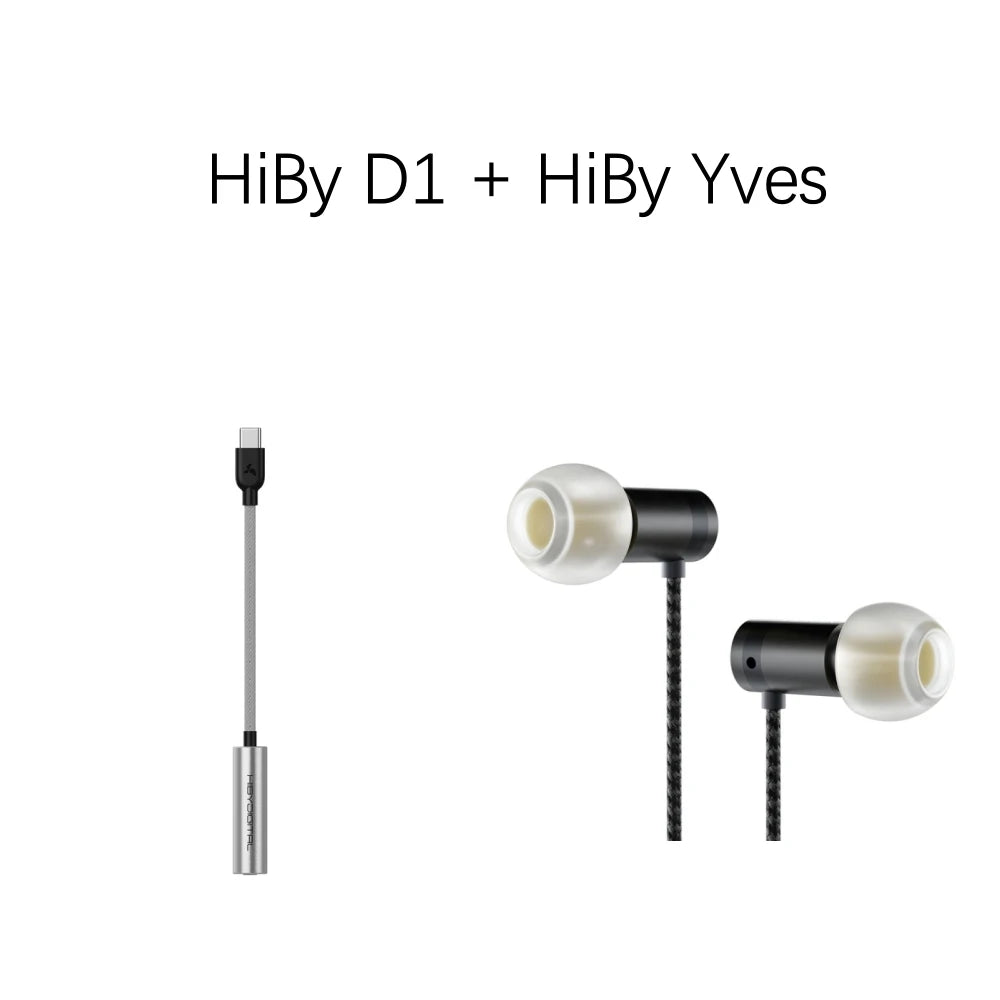 HiBy Digital D1 Type C HiFi Audio Dongle USB DAC Headphone AMP PCM32Bit/384kHz 3.5mm Output CS46L41 Sound Card for Android Win10