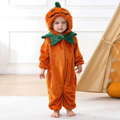 Cartoon Flannel Baby Rompers Unicorn Rabbit Dinosaur Pajamas Cotton Baby Boy Girls Animal Costume Baby Jumpsuit Kigurumi Outfits