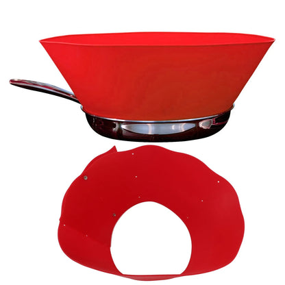 Splatter Guard Silicone Anti Oil Splashing Adjustable Frying Pan Wall Cooking Supplies Red