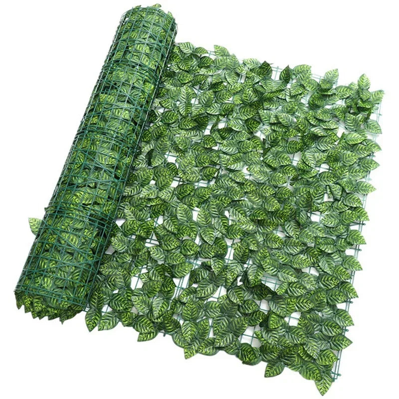 1M/3M Artificial Green Leaf Fence Panels Faux Privacy Fence Screen For Home Outdoor Garden Balcony Decoration