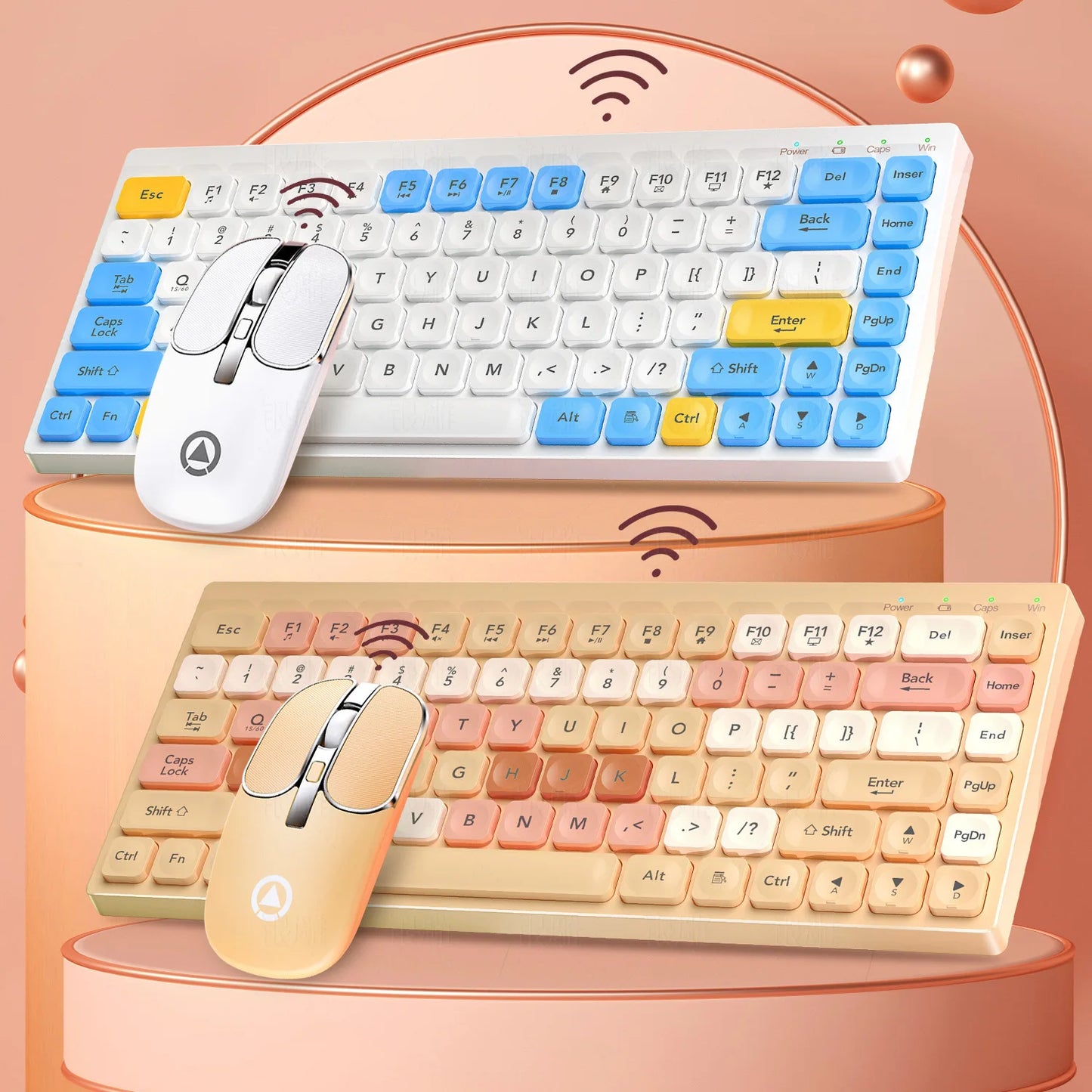 KM02 Wireless Keyboard And Mouse Set Rechargeable Type-c Computer Accessories External Keyboard And Mouse Stable Network Transmi