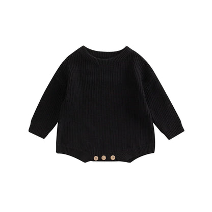0-2Y Knitting Newborn Baby Girl Boy Spring Autumn Clothes Cute Long Sleeve Sweater Romper Jumpsuit Casual New born Outfits