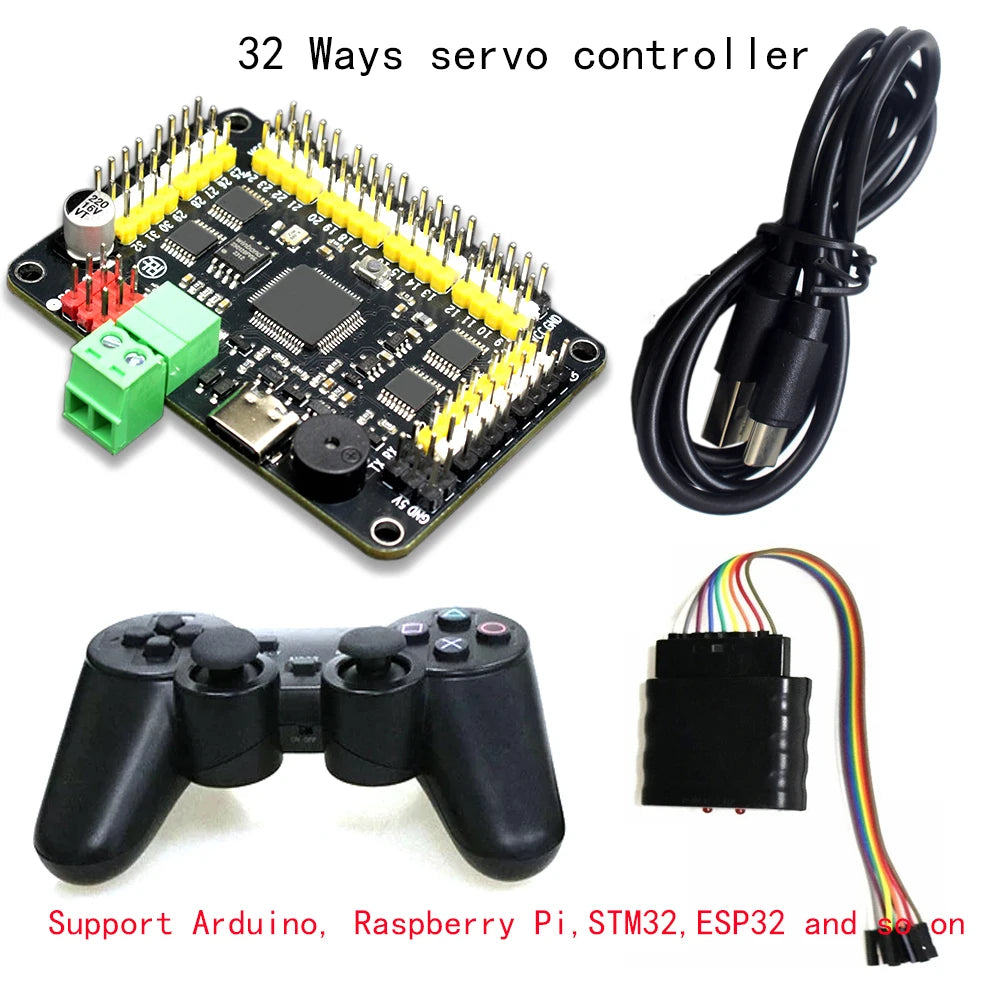360 Degrees 6 DOF Robot Metal Alloy Mechanical Arm Claw Kit MG996R for Arduino Robotics Kit Educational Ps2 Programmable Toys