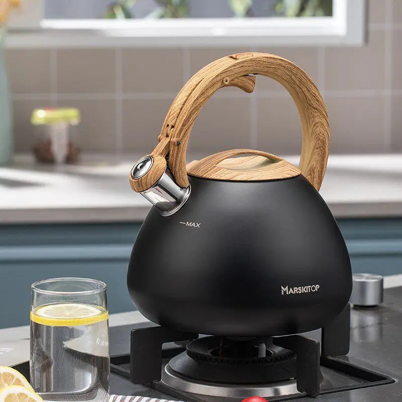 Stainless Steel Whistling Kettle Household Large Capacity Water Boiler Suitable for Gas and Induction Cooker