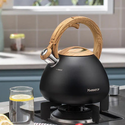 Stainless Steel Whistling Kettle Household Large Capacity Water Boiler Suitable for Gas and Induction Cooker