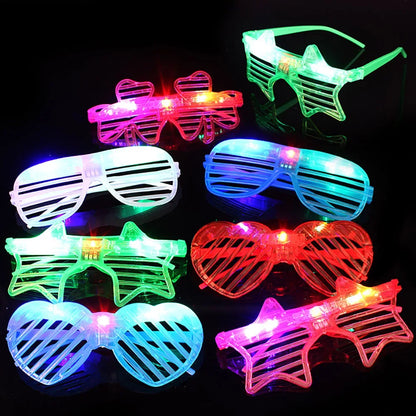 Glow In The Dark Glasses Bulk Led Light Up Glasses 2024 Wedding Decor Party Favors Glow Glasses For Kids Adults Party Supplies