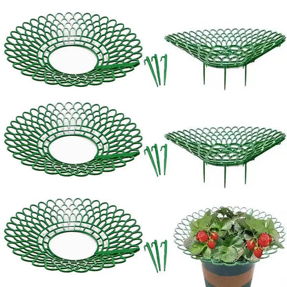 5pcs Green Strawberry Planting Racks, Watermelon Support Frames, 3-Legged Plant Protector, Easy Assembly Plant Accessories