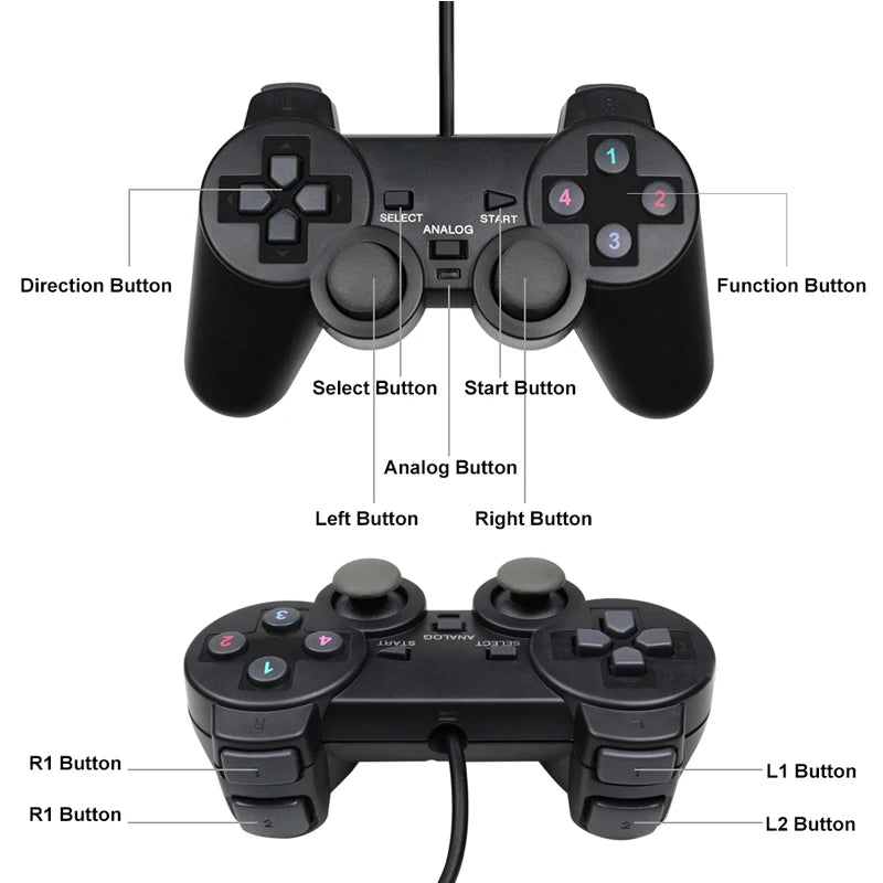 Wired USB PC Controller Game Joystic Gamepad Vibration Joystick For Windows XP/7/8/10 Joypad For PC Windows Computer Laptop
