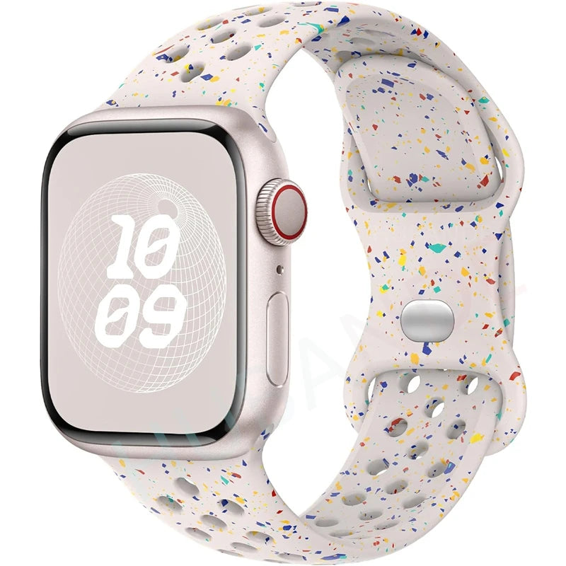 Strap For Apple Watch Band 44mm 49mm 45mm 40mm 41mm 38mm 42mm correa Breathable sports bracelet iwatch series 8 SE 7 6 5 9 Ultra