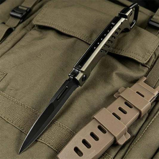 Folding Pocket Knife with Premium N690 Blade T6 Aluminum Handle Multi-Purpose Portable Utility Tool for Camping & Daily Carry
