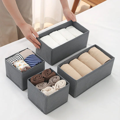 Foldable Drawer Organizers Underwear Storage Box Home Bra Socks Leggings Belts Ties Storage Organizers Box Closet Organization