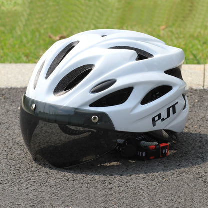 PJT Ultra-Light Magnetic Goggles Bicycle Helmet Lightweight PC Shell & EPS Foam Construction Cycling Helmet MTB Bike Helmet