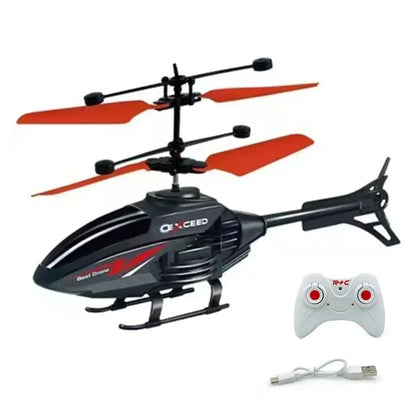 Crash Resistant Remote Control Aircraft Induction Helicopter Dual-mode Suspended Drone Toy with Lighting