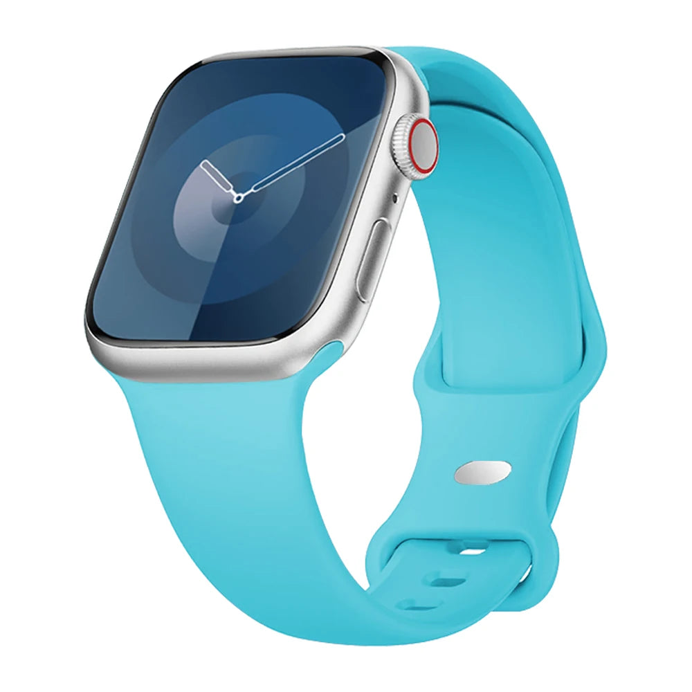 Silicone Strap For Apple Watch Bands 40mm 44mm 46mm 45mm 41mm 49mm 42 Correa Bracelet iWatch series ultra3 2 7 8 9 se 10 11 band