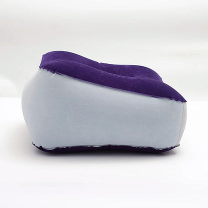 PVC inflatable flocking car foot mat outdoor elevated foot bath massage leisure foot pillow, matched with leak repair patch