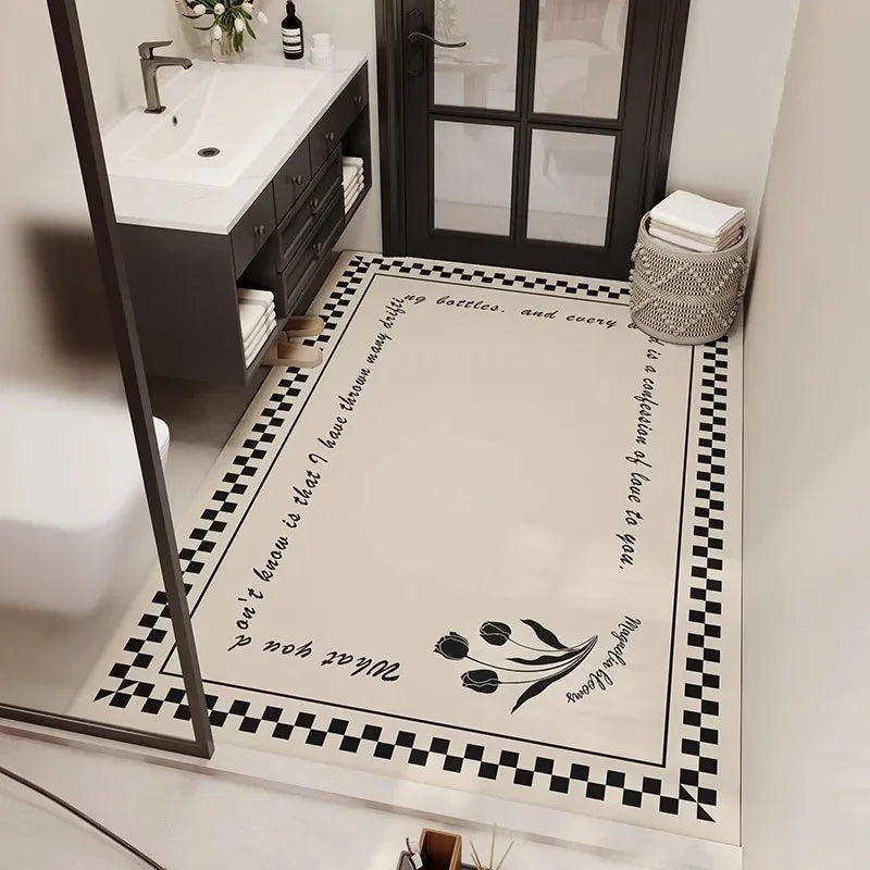 Carpet in the Bathroom Mat Absorbent Non-Slip Floor Mats Home