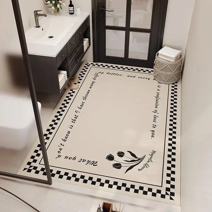 Carpet in the Bathroom Mat Absorbent Non-Slip Floor Mats Home
