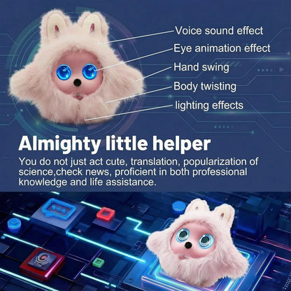AI Smart Robotic Pet Cute Emotional Companion Robot Voice Conversation Touch Sensing LCD Screen Chatgpt Deepseek AI Model