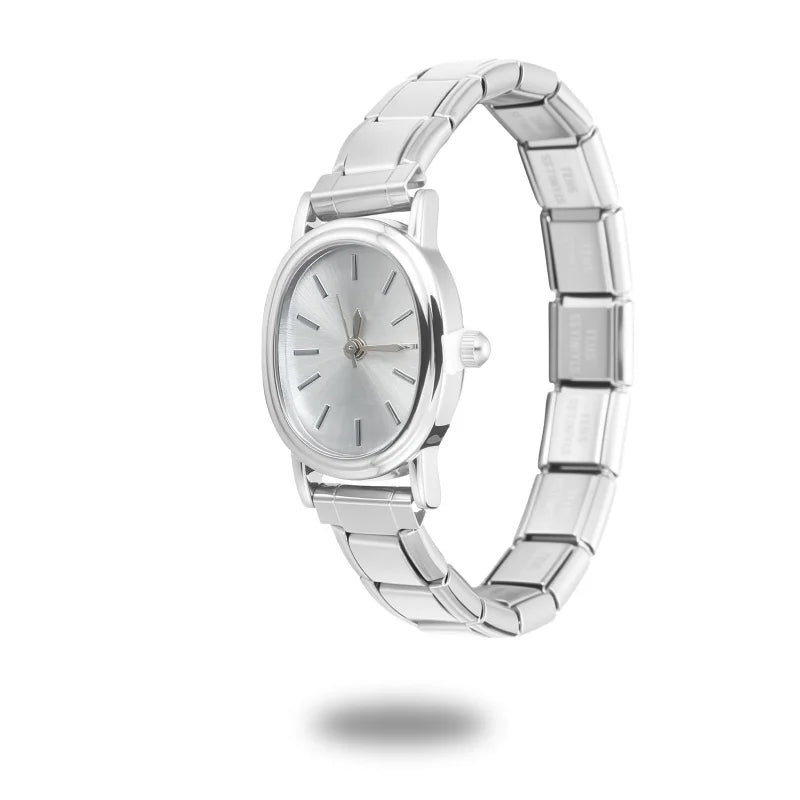 1PC High Quality Men Women's Stainless Steel Round Simple Watch Bracelet Bangle For Friend Wife Birthday Gift DIY Jewelry