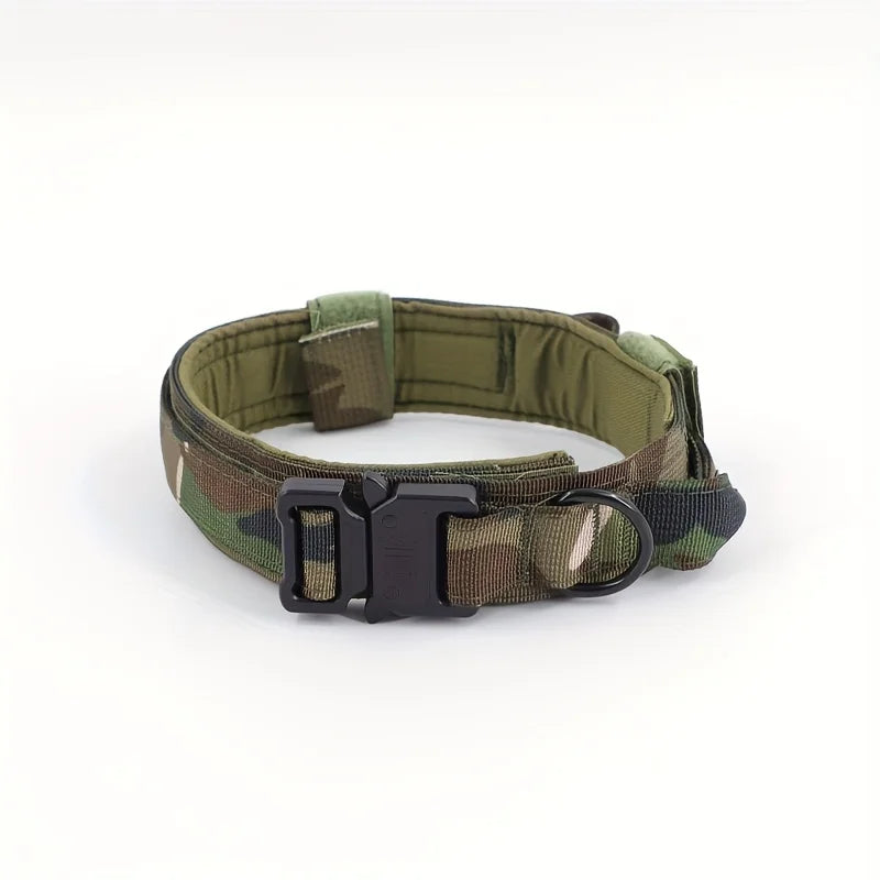 Tactical Dog Collar Military Nylon Heavy Duty K9 Collar Quick Release Buckle Adjustable Training Collar For Large Dogs