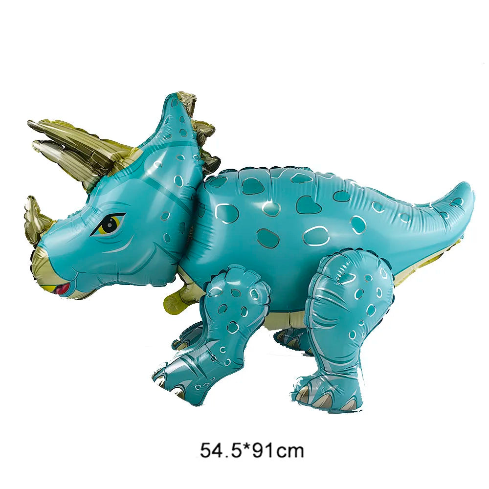 Dinosaur Party Decor 32inch Dinosaur Number Balloons 1-3 Year Olds Kid Birthday Baby Shower Matte Cartoon Foil Balloon Decors